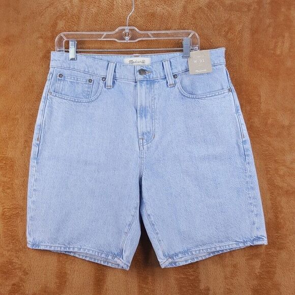 MADEWELL Mens Shorts Size 31 Blue Jean Medium Wash Denim 8" - Picture 1 of 8